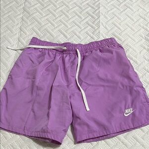 Nike Lavender Swim Shorts with White Drawstring